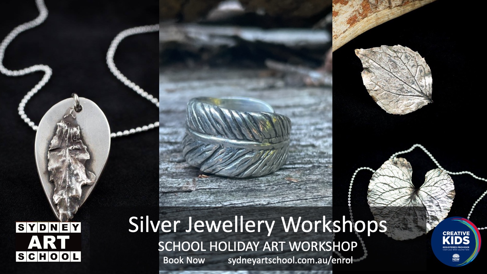 Sydney Art School Holiday Art Workshop Silver Jewellery