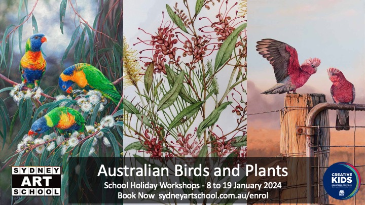 Holiday Art Workshop Australian Birds and Plants
