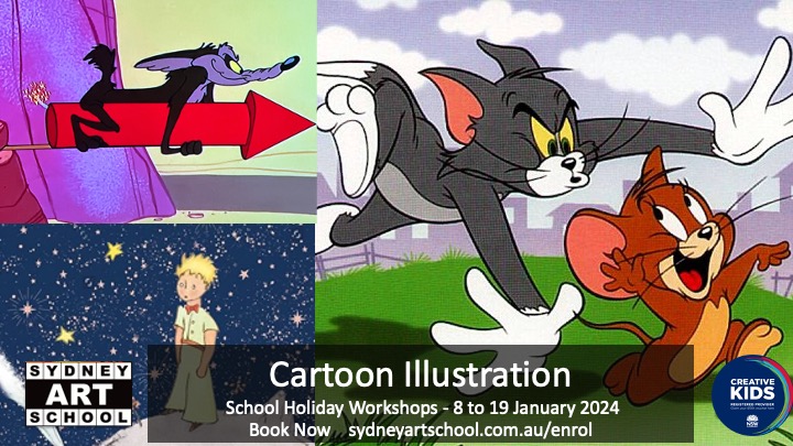 Holiday Art Workshop Cartoon Illustration