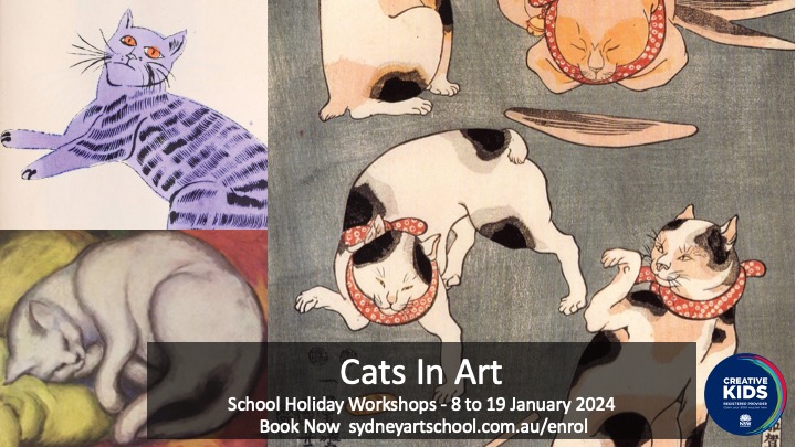 Holiday Art Workshop Cats in Art