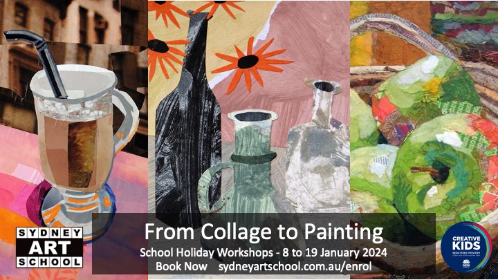Holiday Art Workshop Collage to Painting
