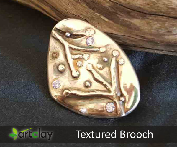 Art Clay Australia Textured Brooch