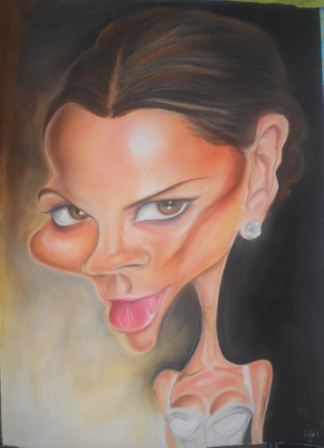 Caricture Drawing Victoria Beckham