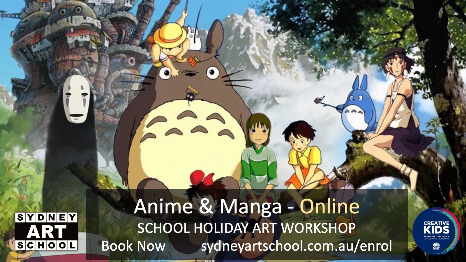 Sydney Art School Holiday Art Workshop Anime & Manga Online
