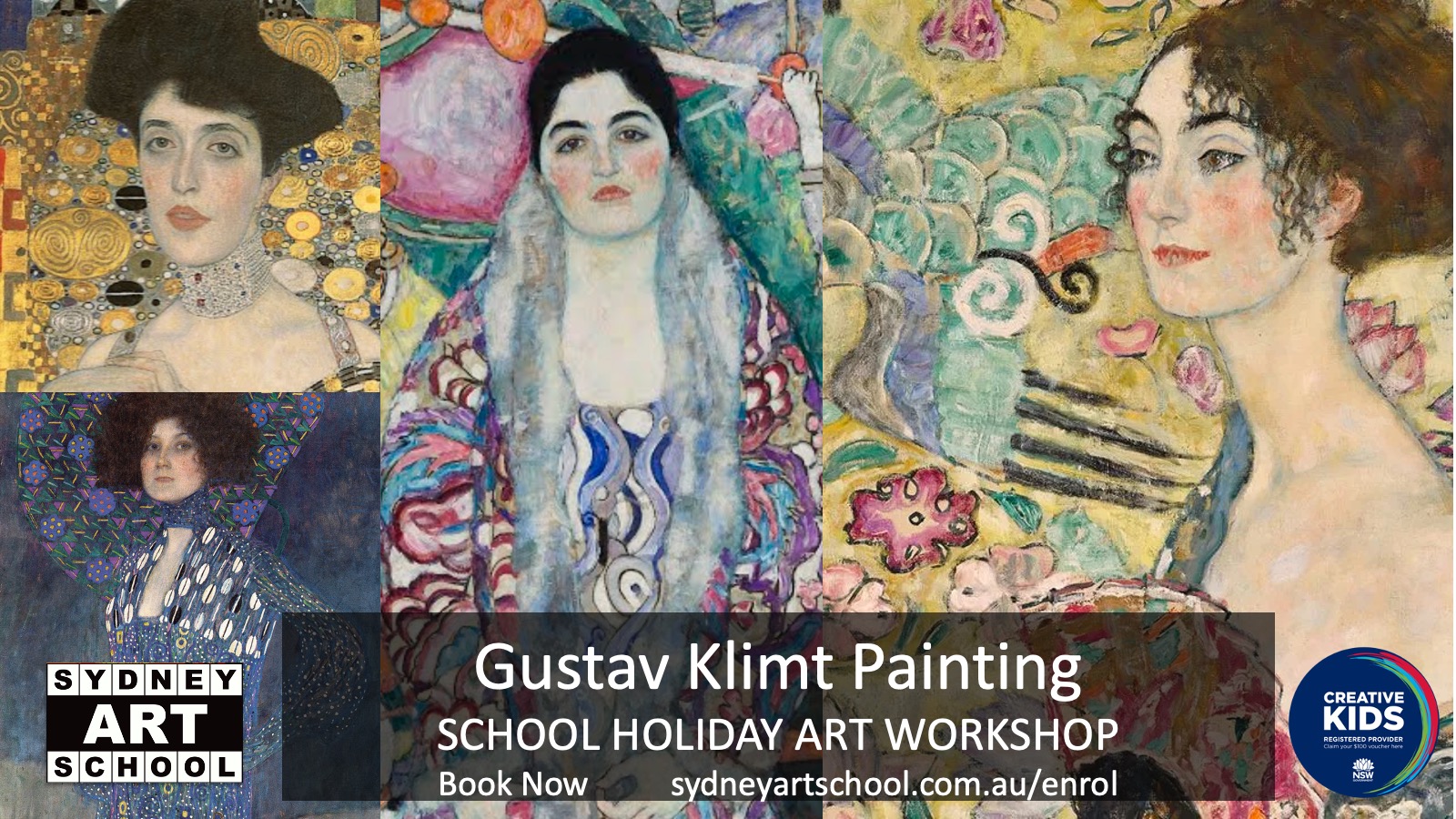 Sydney Art School Holiday Art Workshop Gustav_Klimt